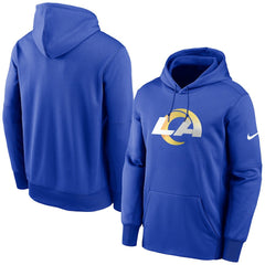 Los Angeles Rams Primary Logo Therma Performance Pullover Hoodie - Royal Hoodies