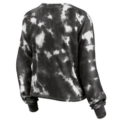 Chicago White Sox Fanatics Women's Tie-Dye V-Neck Pullover Cropped Tee - White/Black Pullover