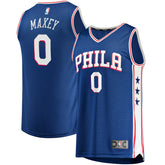 Tyrese Maxey Philadelphia 76ers Fast Replica Jersey Royal Icon Edition - Fanatics