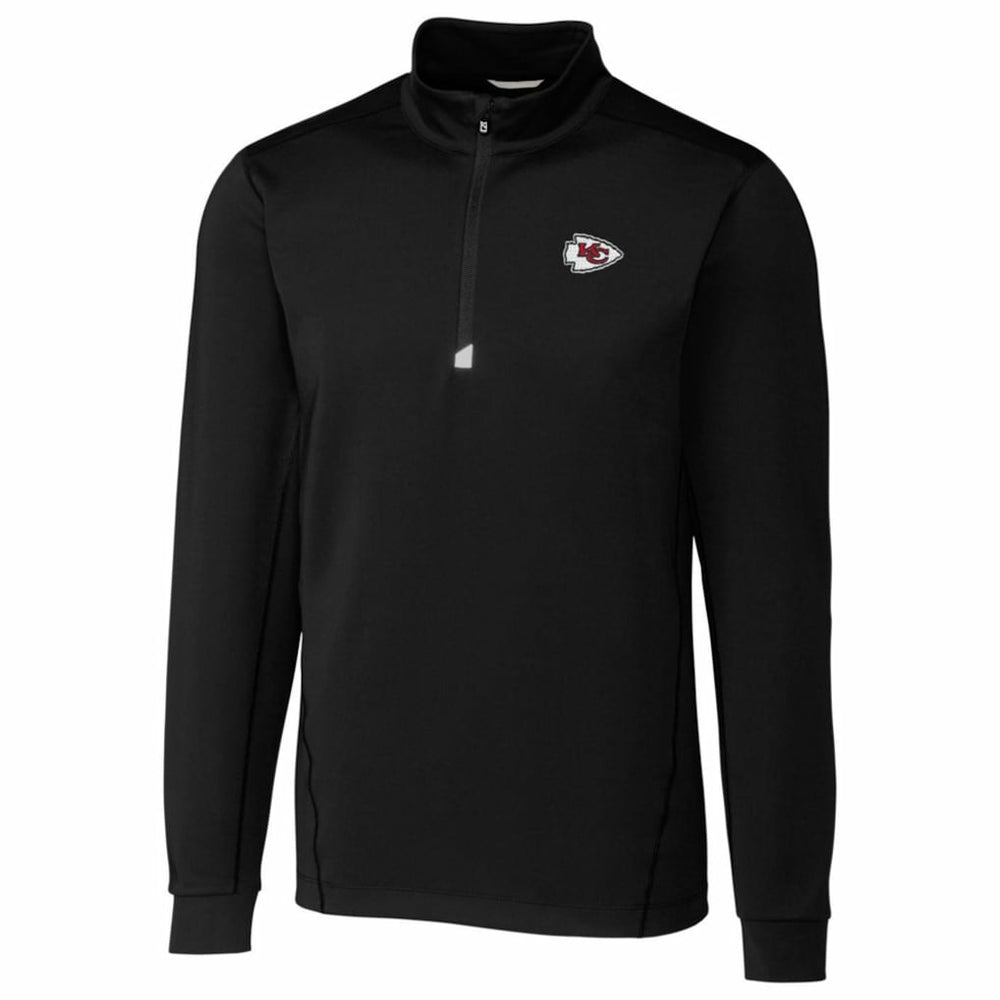 Kansas City Chiefs Cutter & Buck Traverse Quarter-Zip Pullover Jacket - Black Pullover