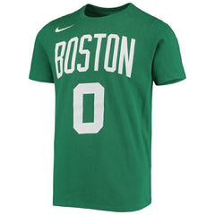 Jayson Tatum Boston Celtics Youth Logo Name & Number Performance T-Shirt Kelly Green - Nike