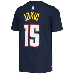 Nikola Jokic Denver Nuggets Youth Logo Name & Number Performance T-Shirt Navy - Nike