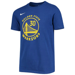 Stephen Curry Golden State Warriors Youth Logo Name & Number Performance T-Shirt Royal - Nike
