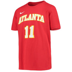Trae Young Atlanta Hawks Youth Logo Name & Number Performance T-Shirt Red - Nike