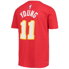 Trae Young Atlanta Hawks Youth Logo Name & Number Performance T-Shirt Red - Nike
