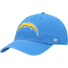 Los Angeles Chargers '47 Clean Up Primary Logo Adjustable Hat - Powder Blue Hats