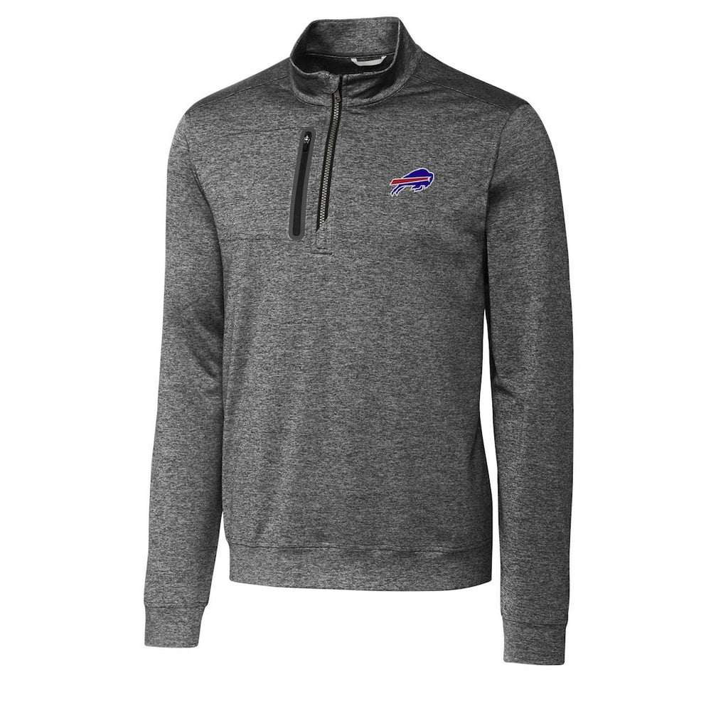 Buffalo Bills Cutter & Buck Big & Tall Stealth Quarter-Zip Pullover Jacket - Gray Pullover