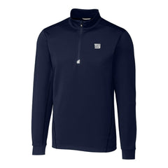 New York Giants Cutter & Buck Big & Tall Traverse Quarter-Zip Pullover Jacket - Navy Pullover