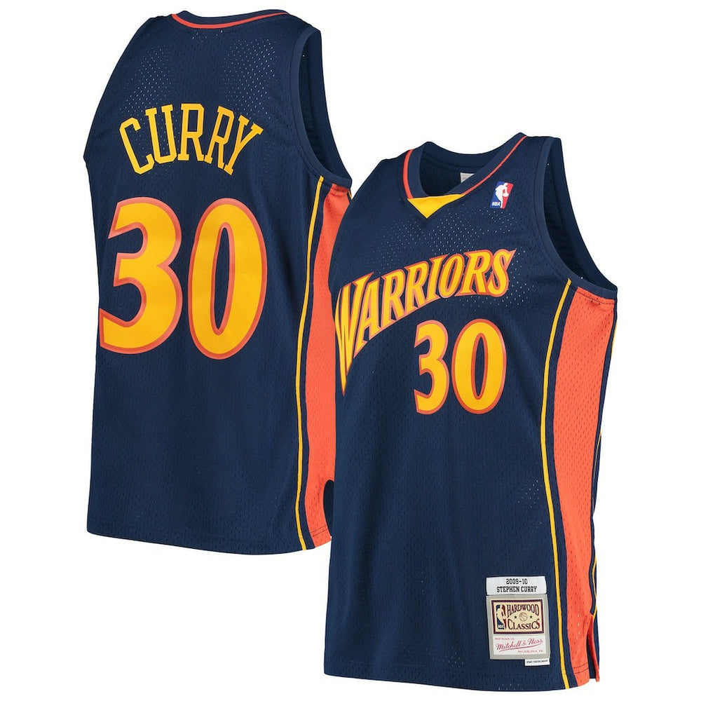 Stephen Curry Golden State Warriors Hardwood Classics Swingman Jersey Navy - Mitchell & Ness