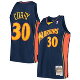 Stephen Curry Golden State Warriors Hardwood Classics Swingman Jersey Navy - Mitchell & Ness