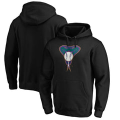 Arizona Diamondbacks Cooperstown Collection Huntington Logo Fitted Pullover Hoodie - Black Hoodies