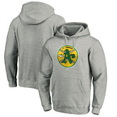 Athletics Cooperstown Collection Huntington Logo Fitted Pullover Hoodie - Heather Gray Hoodies