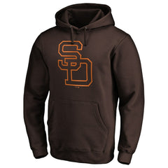 San Diego Padres Cooperstown Collection Huntington Logo Fitted Pullover Hoodie - Brown Hoodies