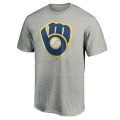 Milwaukee Brewers Cooperstown Collection Huntington Logo T-Shirt - Heathered Gray T-shirts