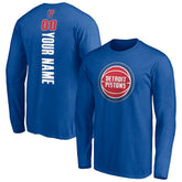 Detroit Pistons Playmaker Personalized Name & Number Long Sleeve T-Shirt Blue outlet