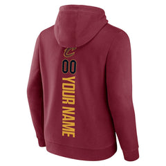Cleveland Cavaliers Playmaker Personalized Name & Number Pullover Hoodie Wine