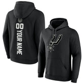San Antonio Spurs Playmaker Personalized Name & Number Pullover Hoodie Black