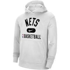 Brooklyn Nets 2021-2022 Spotlight On Court Performance Practice Pullover Hoodie White - Nike