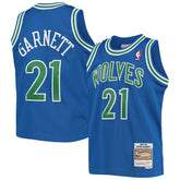 Kevin Garnett Minnesota Timberwolves Youth 1995-96 Hardwood Classics Swingman Jersey Blue - Mitchell & Ness