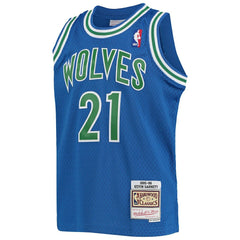 Kevin Garnett Minnesota Timberwolves Youth 1995-96 Hardwood Classics Swingman Jersey Blue - Mitchell & Ness