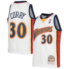 Stephen Curry Golden State Warriors Youth 2009-10 Hardwood Classics Swingman Jersey White - Mitchell & Ness