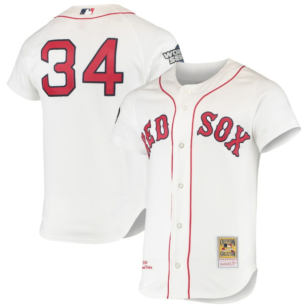 David Ortiz Boston Red Sox Mitchell & Ness 2004 Cooperstown Collection Home Authentic Jersey - White Jerseys