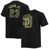 Fernando Tatis Jr. San Diego Padres Fanatics Big & Tall Wordmark Name & Number T-Shirt - Black T-shirts