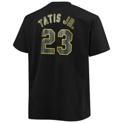 Fernando Tatis Jr. San Diego Padres Fanatics Big & Tall Wordmark Name & Number T-Shirt - Black T-shirts
