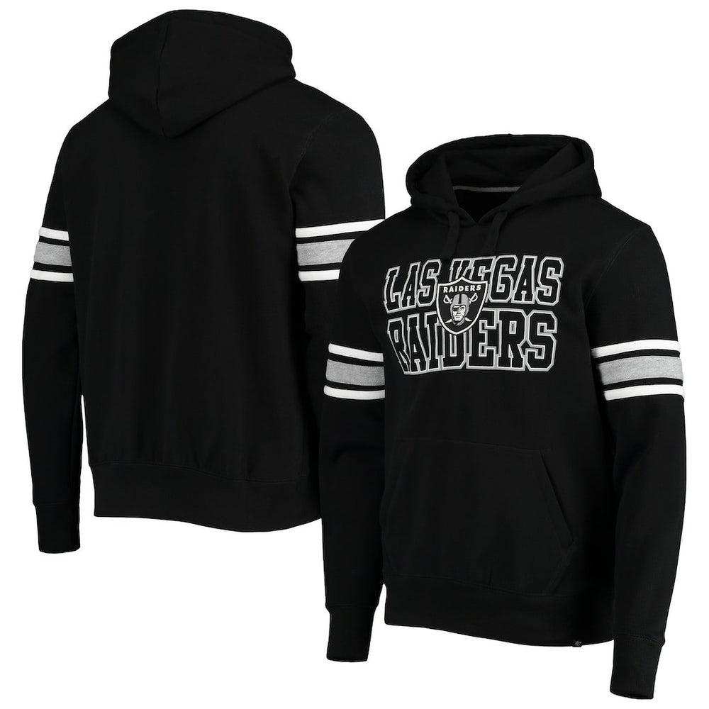 Las Vegas Raiders '47 Double Block Pullover Hoodie - Black Hoodies