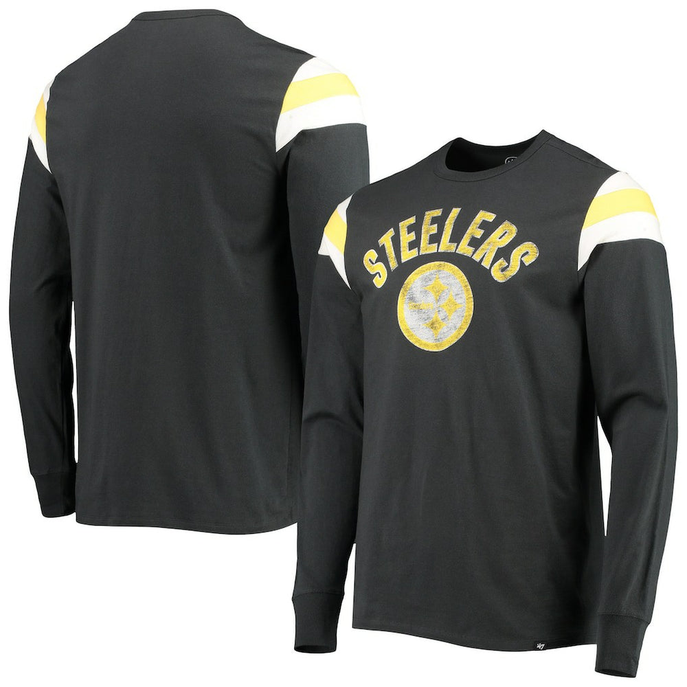 Pittsburgh Steelers '47 Franklin Rooted Long Sleeve T-Shirt - Black T-shirts