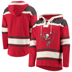 Tampa Bay Buccaneers '47 Lacer V-Neck Pullover Hoodie - Red Hoodies