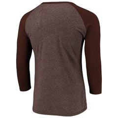 Cleveland Browns Pastime Raglan 3/4-Sleeve T-Shirt - Heathered Brown T-shirts