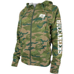 Tampa Bay Buccaneers New Era Women's Raglan Full-Zip Hoodie - Camo Hoodies