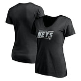 Brooklyn Nets Women's Mascot In Bounds V-Neck T-Shirt Black - Fanatics