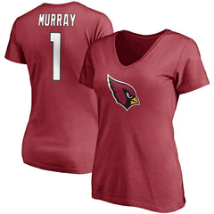 Kyler Murray Arizona Cardinals Women's Player Icon Name & Number V-Neck T-Shirt - Cardinal T-shirts