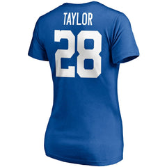 Jonathan Taylor Indianapolis Colts Women's Player Icon Name & Number V-Neck T-Shirt - Royal T-shirts