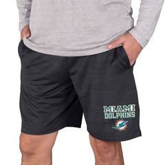 Miami Dolphins Concepts Sport Bullseye Knit Jam Shorts - Charcoal Shorts