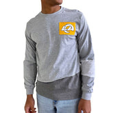 Los Angeles Rams Refried Apparel Sustainable Angle Long Sleeve T-Shirt - Gray T-shirts