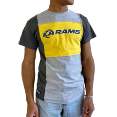 Los Angeles Rams Refried Apparel Sustainable Split T-Shirt - Heather Gray T-shirts
