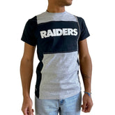 Las Vegas Raiders Refried Apparel Sustainable Split T-Shirt - Heather Gray T-shirts