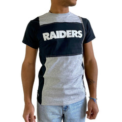 Las Vegas Raiders Refried Apparel Sustainable Split T-Shirt - Heather Gray T-shirts