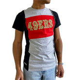 San Francisco 49ers Refried Apparel Sustainable Split T-Shirt - Heather Gray T-shirts