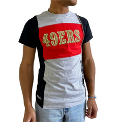 San Francisco 49ers Refried Apparel Sustainable Split T-Shirt - Heather Gray T-shirts