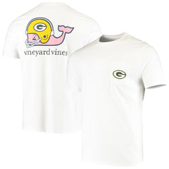 Green Bay Packers Vineyard Vines Big & Tall Helmet T-Shirt - White T-shirts