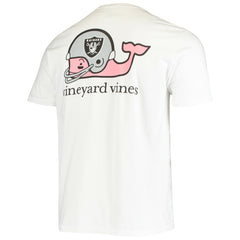 Las Vegas Raiders Vineyard Vines Big & Tall Helmet T-Shirt - White T-shirts