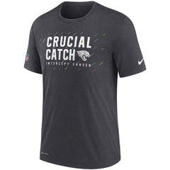 Jacksonville Jaguars NFL Crucial Catch Performance T-Shirt - Charcoal T-shirts