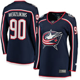 Elvis Merzlikins Columbus Blue Jackets Fanatics Women's Home Breakaway Jersey - Navy | US 4184598