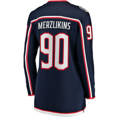 Elvis Merzlikins Columbus Blue Jackets Fanatics Women's Home Breakaway Jersey - Navy | US 4184598