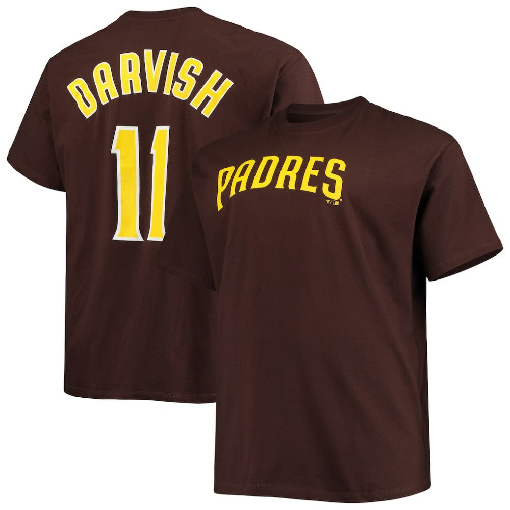Yu Darvish San Diego Padres Fanatics Big & Tall Name & Number T-Shirt - Brown T-shirts