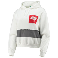 Tampa Bay Buccaneers Refried Apparel Women's Sustainable Crop Dolman Pullover Hoodie - White Hoodies